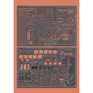 Lasercutsatz Relinge & Details für IJN Maya