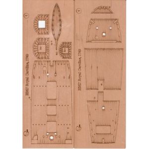 Gravierte Decks für Royal Caroline