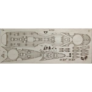 Lasergraviertes Holzdeck für Schlachtschiff Bouvet