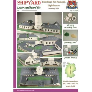 Gebäude zu Leuchtturm Kampen Lasercut-Modell 1:72