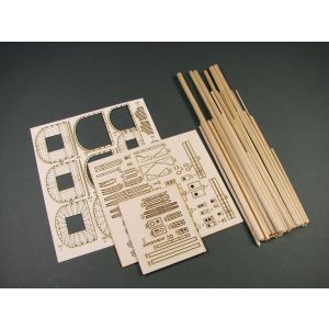 Lasercutsatz und Masten für HMS Mercury