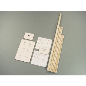 Lasercutsatz und Masten für HMS Alert