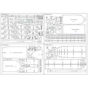 Lasercutsatz Spanten für HMS General Wolfe