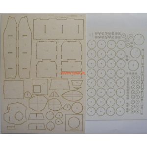 Lasercutsatz Spanten für Ha-Go