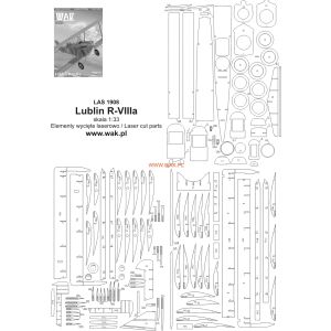 Lasercutsatz Spanten und Details für Lublin R-VIIIa