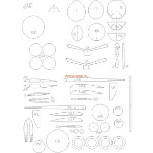 Lasercutsatz Spanten für PZL P.11c
