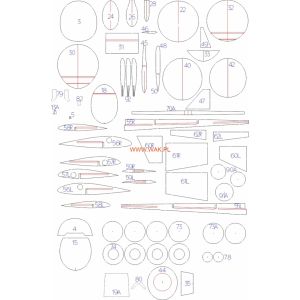 Lasercutsatz Spanten für La-11