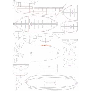 Lasercutsatz Spanten für Galway Hooker