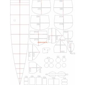 Lasercutsatz Spanten für SMS Zenta