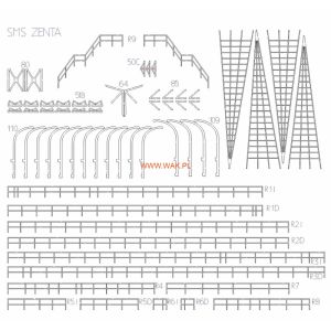 Lasercutsatz Relinge für SMS Zenta