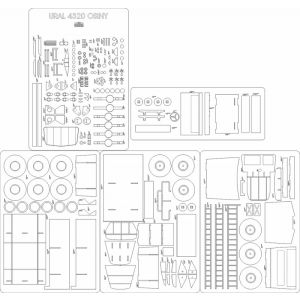 Lasercutsatz Spanten und Details für Ural 4320