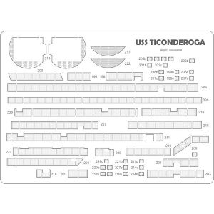 Lasercutsatz Decks für USS Ticonderoga