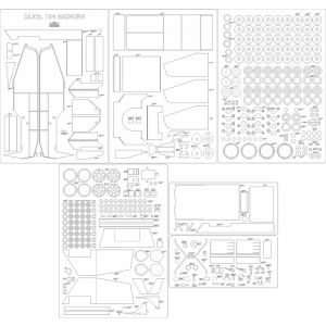 Lasercutsatz Spanten und Details für Sd.Kfz. 164 Nashorn