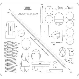 Lasercutsatz Spanten für Albatros D.V