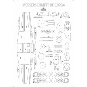 Lasercutsatz Spanten für BF-109 G4