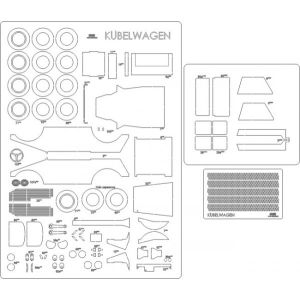 Lasercutsatz Spanten und Details für Kübelwagen