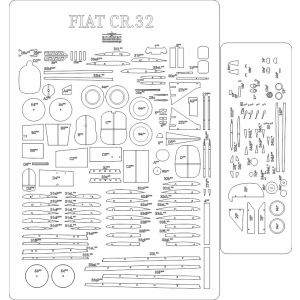 Lasercutsatz Spanten und Details für Fiat CR.32