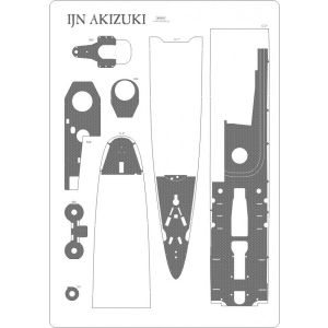 Lasercutsatz Decks für IJN Akizuki